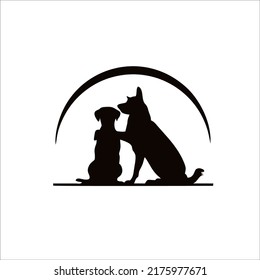 dog cat shadow logo design for your brand, t-shirt and identity