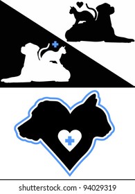 Dog and Cat Silhouette Design Elements