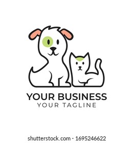 Plantilla del logotipo de la instalación de perros y gatos