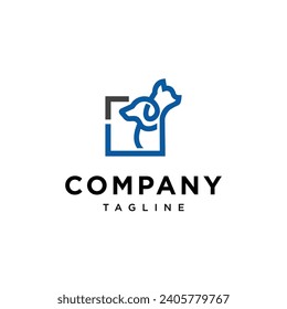 
Dog Cat square logo icon vector template.eps