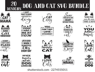 dog and cat svg bundle, dog and cat design