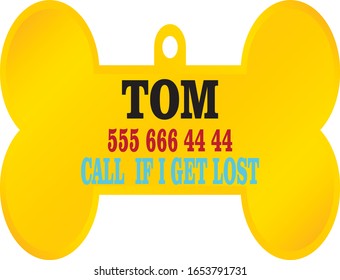 dog and cat tag drawn vector