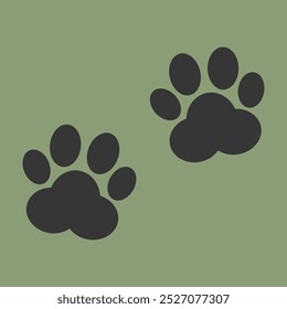 Dog or cat tracks icon. Animal paw print