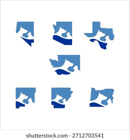 PERRO Y GATO USA LOGO PLANTILLA
