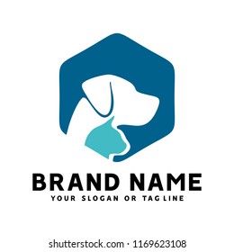 dog and cat vector design logo