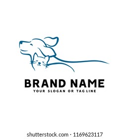 dog and cat vector design logo