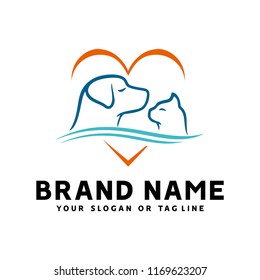 dog and cat vector design logo