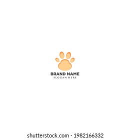 Dog or cat vector, icon. Foot puppy isolated in asia