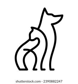 Dog Cat Vector Logo Design Template