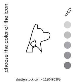 Dog and cat veterinary vector icon