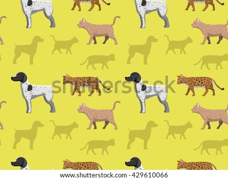 Dog Cat Wallpaper 1 Stock Vector Royalty Free 429610066 Shutterstock