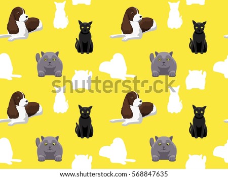 Dog Cat Wallpaper 8 Stock Vector Royalty Free 568847635 Shutterstock