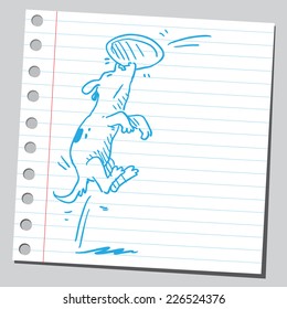 Dog catching  flying disc