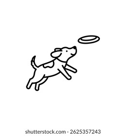 Dog Catching Frisbee Mid-Air with Joyful Face - Active Pet Play Concept