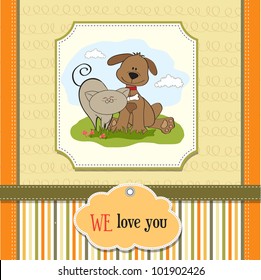dog & cat's friendship