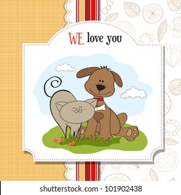 dog & cat's friendship