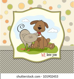 dog & cat's friendship