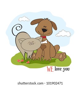 dog & cat's friendship