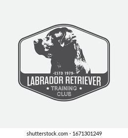 Dog Center Badge Template. Vector illustration.