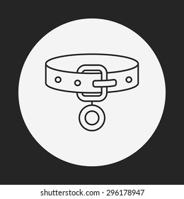 dog chains line icon