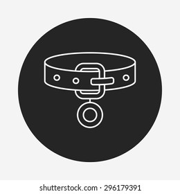 dog chains line icon