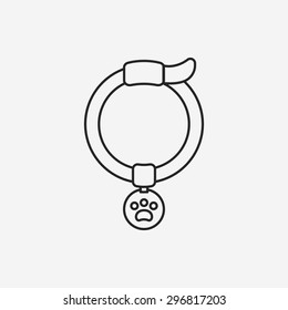 dog chains line icon