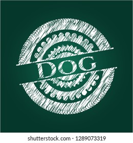 Dog chalk emblem