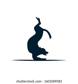 Dog character illustration logo template
