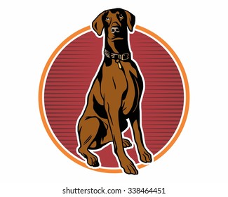 dog character logo icon vector