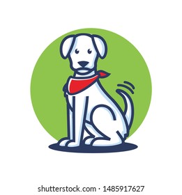 Dog Character Logo Templatewith Bandana