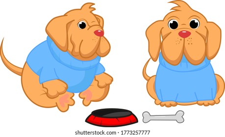 the dog character who wears this jacket is very funny. suitable for your cute design.