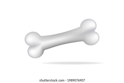 Dog Chew Bone on a white background. 3d Rendering