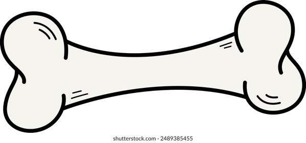 Ilustración vectorial ósea masticable de perro