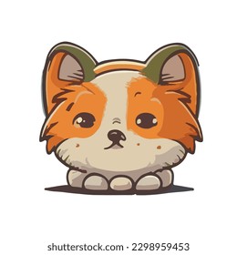 Dog Chill And Relax Cute Mascot Illustration