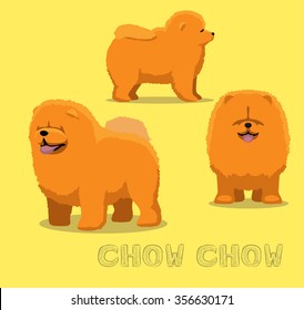 Dog Chow Chow Cartoon Vector Illustration