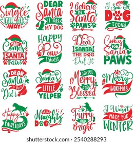 Dog Christmas designs bundle, Christmas design