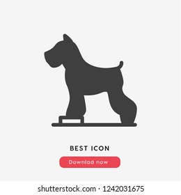 Dog in circus icon vector