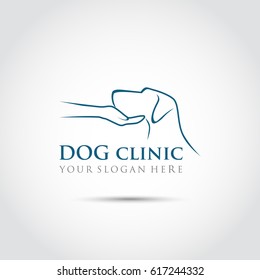 Dog Clinic Logo Template. Vector Illustrator Eps. 10