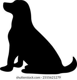 Dog clip art design on plain white transparent isolated background for card, shirt, hoodie, sweatshirt, apparel, card, tag, mug, icon, poster or badge