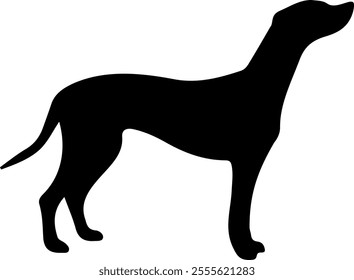 Dog clip art design on plain white transparent isolated background for card, shirt, hoodie, sweatshirt, apparel, card, tag, mug, icon, poster or badge