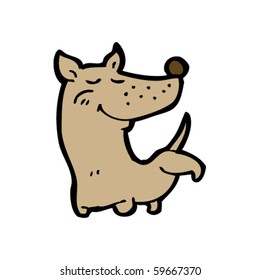 dog cocking leg cartoon