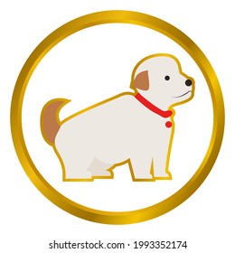 Dog coin vector illustration face of the shiba inu dog on coin. Doge vector digital currency symbol