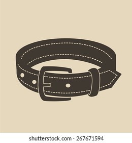 Dog collar. Design template for label, banner, badge, logo. Vector.