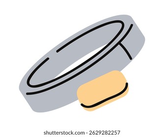 Dog collar hand drawn accessory