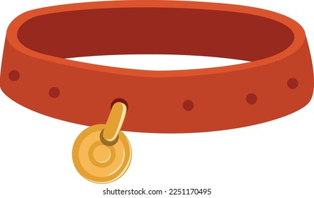 Dog collar icon. Cartoon pet owner symbol