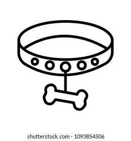Dog collar icon Flat 