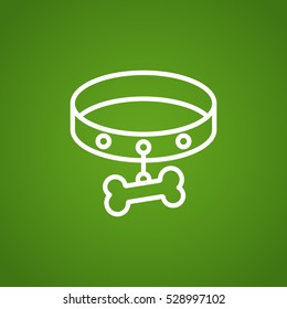 Dog collar icon Flat .