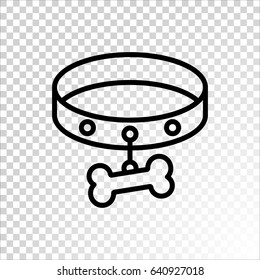 Dog collar icon Flat .