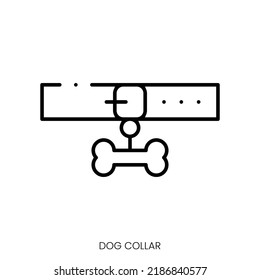 dog collar icon. Linear style sign isolated on white background. Vector illustration