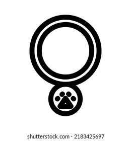 dog collar icon or logo isolated sign symbol vector illustration - high quality black style vector icons
